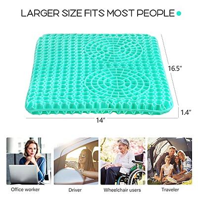 KMZZTCN Large Gel Seat Cushion for Long Sitting, Gel Cushion for Wheelchair  Large & Thick, Gel Chair Cushion Soft & Cool, Breathable Gel Car Seat