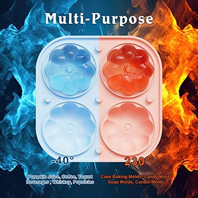 2x 2.5 inch Silicone Ice Ball Maker Mold Sphere Large Tray Whiskey DIY Mould