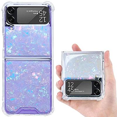 For Galaxy Z Flip 5 Case with Strap, Cute Z Flip 5 Flower Phone Case for  Women Girls, Hard PC Samsung Z Flip 5 Case Supports Wireless Charging Case