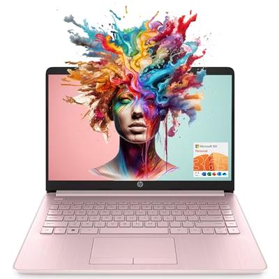 HP Laptop, 14 Ultral Light Laptop for Students and Business, Intel Celeron  Quad-Core N4120, 16GB RAM, 64GB eMMC+256GB Micro SD, Wi-Fi, Bluetooth,  Webcam, Windows 11 Home in S Mode, Pink 