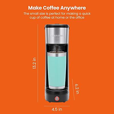 Famiworths Single Serve Coffee Maker for K Cup and Ground Coffee, 6 to 14  Oz Brew Sizes, Fits Travel Mug, Mini One Cup Coffee Maker with  Self-cleaning Function, Red - Yahoo Shopping