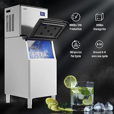 Commercial Ice Maker Machine, ETL Approved 400LBS/24H LCD Panel