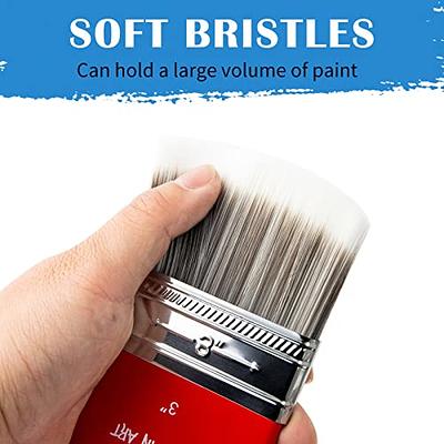 Fan Brush for Painting Hog Bristle Hair 3pcs Artist Soft Anti-Shedding