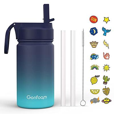 Water Bottle with Straw  Kids 12oz Stainless Steel Water Bottle