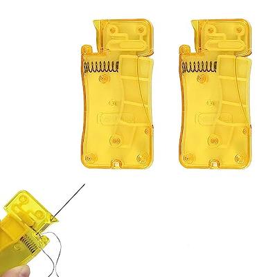 2PC Auto Needle Threader, Simple Threader Needle DIY Sewing Needle Easy  Threader for Machine and Hand Sewing for Adult,Old,Kids, Housewife (Yellow)  - Yahoo Shopping