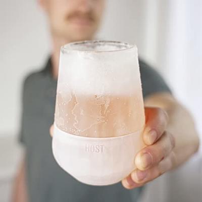 Host Beer Wine Glass Freezer Gel Chiller Double Wall Plastic