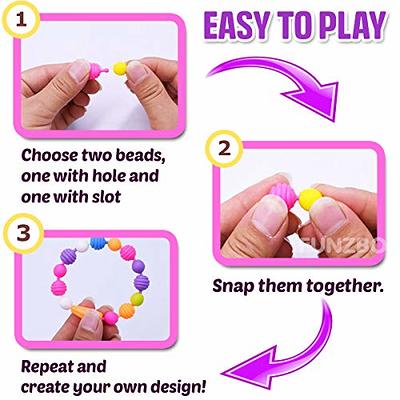 Pop Snap Bead Jewellery Making for Kids, Girls Toys Jewellery, Toddler Toy  & Girls Age 4, 5, 6, 7, 8, 9, 10. Christmas Gift, Bracelet Making 