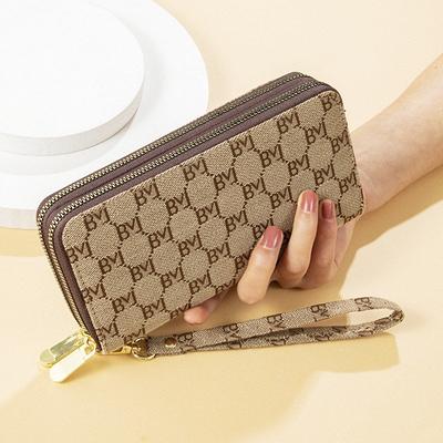 New Fashion Large Capacity Double Zipper Wallet Women's Long