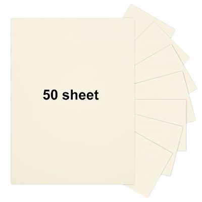 100 Pieces 5 x 7 White Cardstock, Heavyweight Cardstock Sheets Blank  Invitation Paper Greeting Cards Printable, 74lb Cover 200 GSM/White