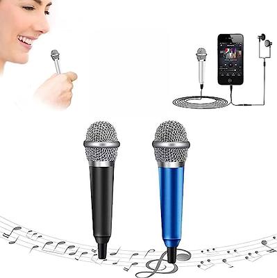 DELADOLA Mini Microphone,Portable Vocal Tiny Microphone, Asmr  Microphone,Phone Microphone, Mini Karaoke Microphone for Voice Recording  Chatting and