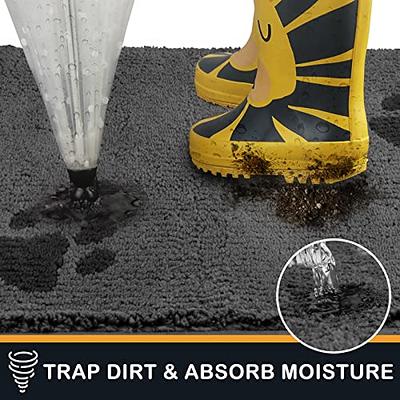 Dirt Trapper Door Mat, Non-skid/slip Machine Washable Entryway Rug