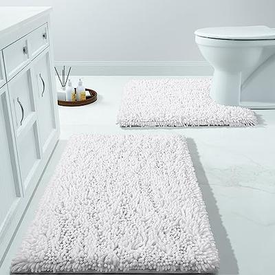 Yimobra Bath Rug Mat, 32 x 20, Soft Shaggy Chenille Bathroom Rugs, Large  Size, Super Absorbent & Thick, Non-Slip, Machine Washable Bathroom mat,  Bath