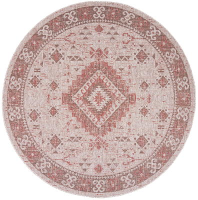 SAFAVIEH Handmade Abstract Lottie Modern Wool Rug - 8' Round - Ivory/Beige