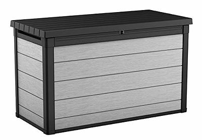 Yitahome  200 Gallon Wicker Outdoor Storage Box Large Rattan Deck Box In  Gray