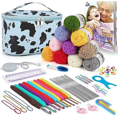 Aeelike Crocheting Kit with Yarn,68pcs All in One Crochet Kit