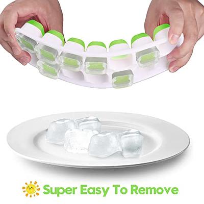 Easy-Release Silicone Flexible 14-Ice Cube Trays with Lid, Ideal Ice  Container for Cocktail, Freezer, Stackable Ice Trays with Covers and  Storage Bin