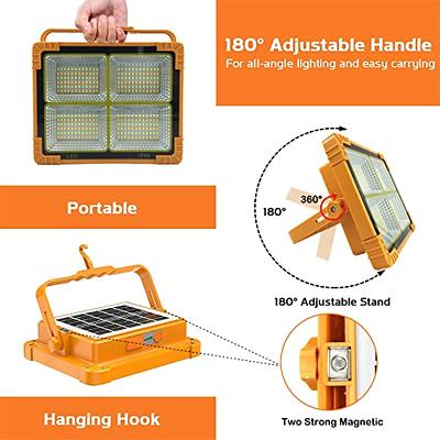 30W Rechargeable Work Light, 3000 Lumen Magnetic Work Light Battery  Powered, Waterproof Portable Cordless Job Site Lighting for Construction  Site