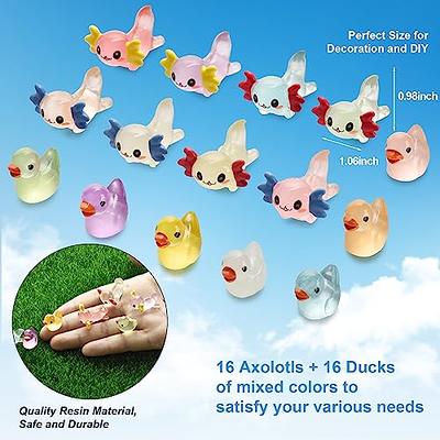 NewGtuizi Mini Axolotl Resin Charms 24Pcs Mini Axolotl Resin Figurine Toy  Miniature Axolotl Ornament Tiny Animal Figures for DIY Garden Dollhouse