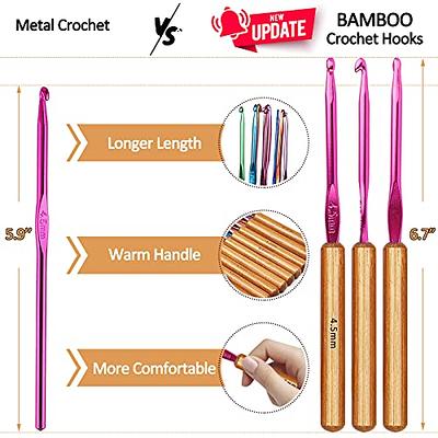 KOKNIT Multicolor Aluminum Crochet Hooks 100pcs Knitting & Crochet Supplies Set with Case Crochet Hook Needles for Crocheting Beginner