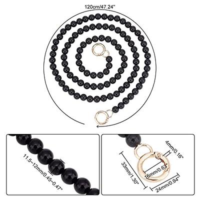 Pearls Purse Strap Crossbody Bag Chain Handbag Pearl Chain Decorative Bag  Strap Replacement (120cm)