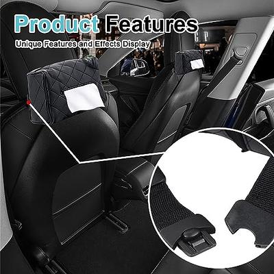 PU Leather Folding Car Tissue Box Holder For Dashboard Armrest