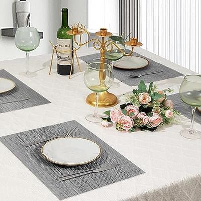 PVC Placemats For Dining Table,Washable Non-Slip Heat Resistant