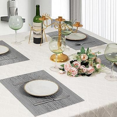 Placemats Set of 4 for PVC Dining Table Woven Vinyl Non-Slip