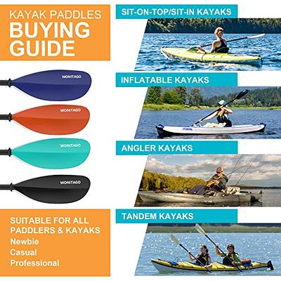 Pelican Kayak Paddle Accessories | Aluminum Shaft with Fiberglass  Reinforced Blades | Lightweight, Adjustable Kayaks Paddles | Perfect for  Kayaking