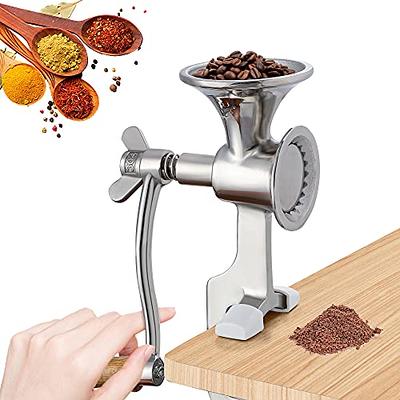 Manual Grain Grinder, Table Clamp Design Cereal Corn Mill Powder Machine  With Wooden Handle, Home Kitchen Tool Stainless Steel Coffee Grinders For  Soy