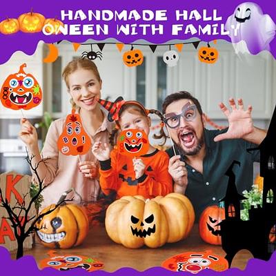 Spooky Fun: Glitter Halloween Foam Stickers for Kids Crafts