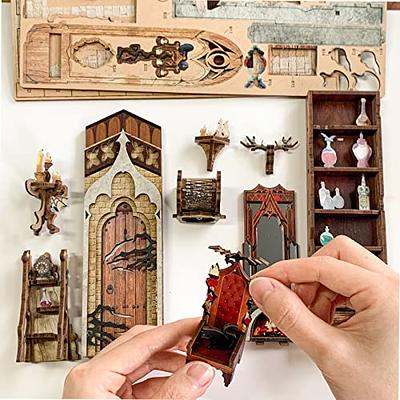 Diy Book Nook Kit 3d Wooden Puzzle Miniature Book Nook - Temu