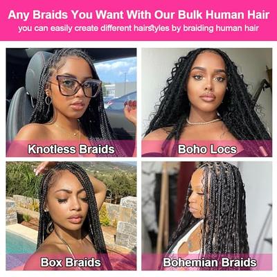 Bulk Human Hair For Braiding Deep Wave Curly Brazilian Virgin Human Hair  Bulk for Braiding No Weft Human Hair Bulk 14 Inch Micro Braiding Human Hair