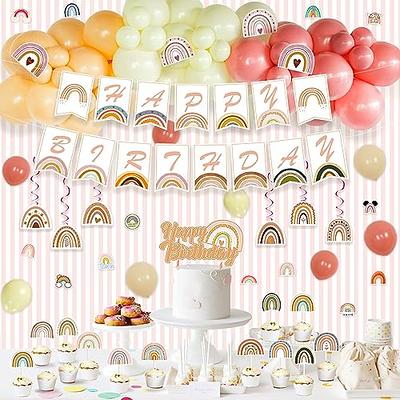 Homond Boho Rainbow Party Decorations, Boho Rainbow Cake Topper, Boho  Rainbow Birthday Decorations, Boho Rainbow Banner Hanging Swirls Stickers,  Boho Rainbow Balloon Garland Arch Kit, Peach - Yahoo Shopping