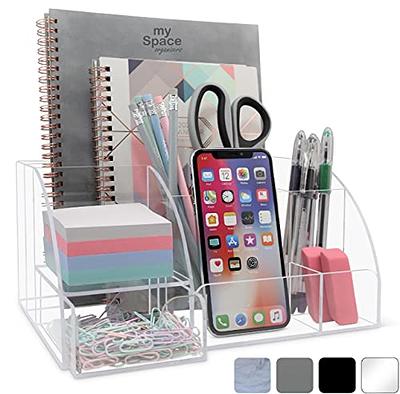 Acrylic Office Desk Organizer with Drawer, 9 Compartments, Clear All in One Office  Supplies and Cool Desk Accessories Organizer, Enhance Your Office Decor  Desktop Organizer (Clear) - Yahoo Shopping