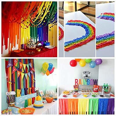 Rainbow Party Decorations with White Balloon Garland and Rainbow Crepe  Paper Streamers for Rainbow Baby Shower Rainbow Birthday Party - China  Wedding Party and Birthday Party price