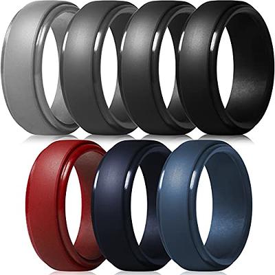 Men's Gray Silicone Ring 14