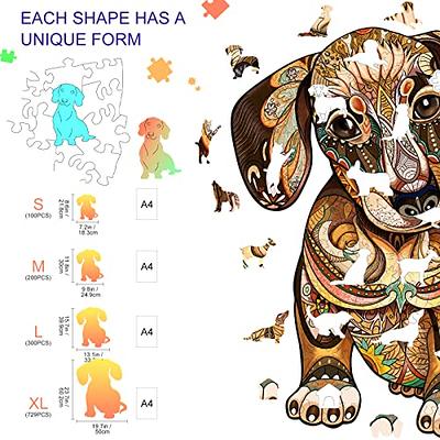 Wooden Jigsaw Puzzle-Colorful Chihuahua