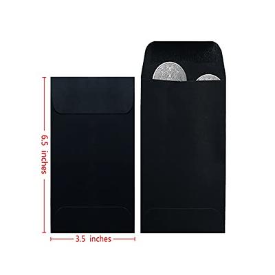 Bonfasvo 200 Pack #7 Black coin envelope 3.5 x 6.5 inches Kraft Envelopes  Classic Small Parts Envelopes with Self Adhesive Gummed Flap for Coins Cash  Credit Cards Seeds - Yahoo Shopping