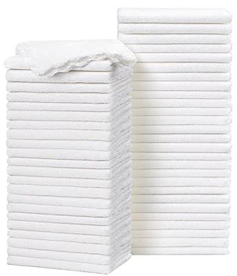 Peekapoo - Disposable Cotton Wash Cloths (50 Pack), Biodegradable, Soft,  Thick, Baby Burp Cloths, Unscented, Hypoallergenic Burping Cloth, Sensitive