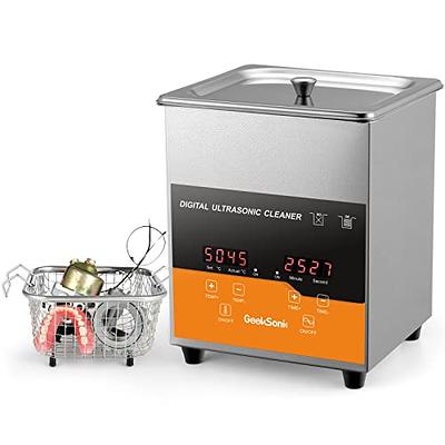 CREWORKS Ultrasonic Cleaner with Heater and Timer, 1/2 Gallon Stainless  Steel 60W Ultrasonic Cleaning Machine, 2L Sonic Cavitation Machine for