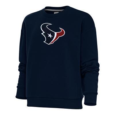 Antigua Houston Texans Women's Heather Gray/Navy Victory Raglan Sleeve Pullover  Hoodie