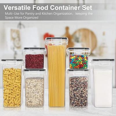 2 Pack 6.5L Large Airtight Food Storage Containers for Kitchen  Organization, 5.9qt Plastic Large Pantry Storage Boxes with Lables and  Measuring Spoon