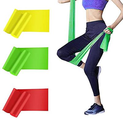 Resistance Bands for Working Out, Exercise Bands for Physical Therapy,  Stretch, Recovery, Pilates, Rehab, Strength Training and Yoga Starter Set