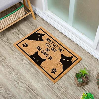 A1 Home Collections A1hc Welcome Mat Black/Beige 24 in. x 39 in. Coir PVC Classic Border Heavy Duty Door Mat