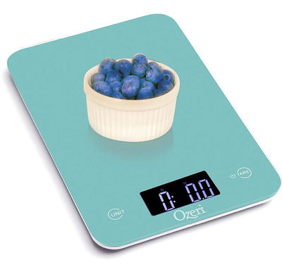 Ozeri Touch III 22 lbs (10 kg) Digital Kitchen Scale with Calorie Counter, Tempered Glass, Black