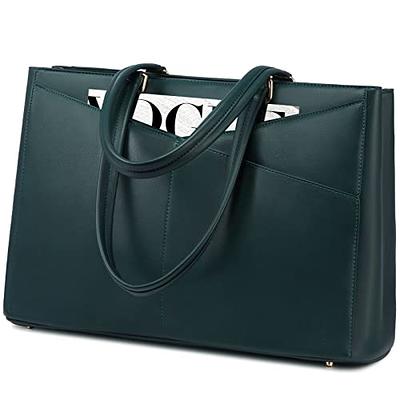 Laptop Bag for Women 15.6 Inch Laptop Tote Bag Waterproof Leather Computer  Tote Bag Business Lightweight Office Briefcase Large Capacity Handbag