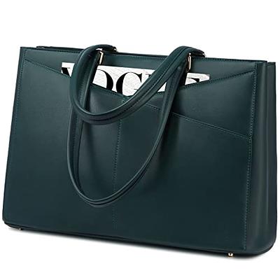  Laptop Bag for Women 15.6 Inch Leather Tote Bag