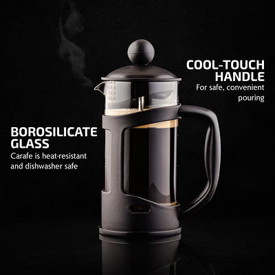 Original French Press Coffee & Tea Maker - 34oz Versatile Press with 4  Level Filtration, BPA Free Stainless Steel by Cafe Du Chateau