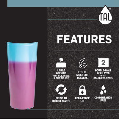 TAL Stainless Steel Hudson Tumbler with Straw 40 fl oz, Pink 