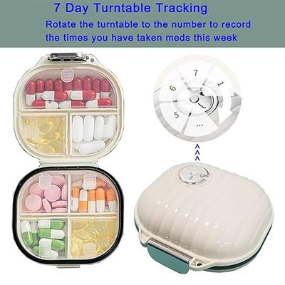 Zoksi Large Pill Organizer for Monthly, Vitamin Bottle Organizer with 7  Compartments, Supplement Organizer for Medicine Storage, Pill Dispenser for